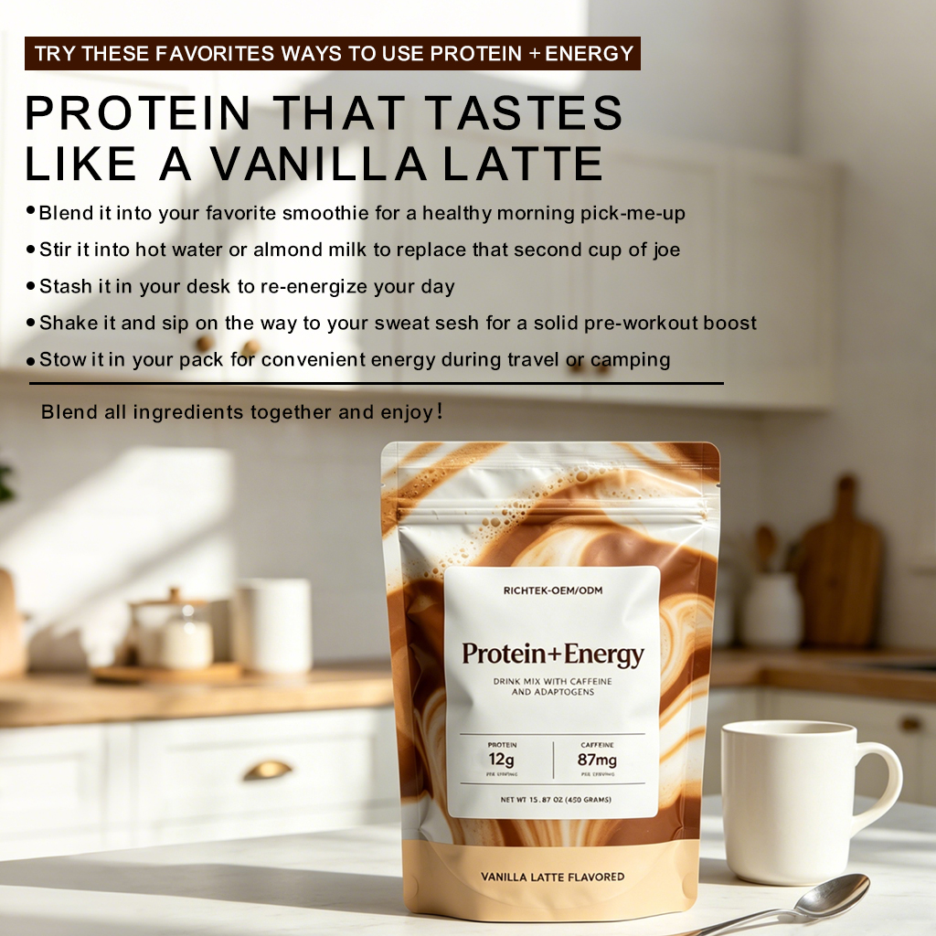 OEM Private Label Plant-Based Protein Powder Energy Support Vegan Protein Powder Supplement Natural Powder