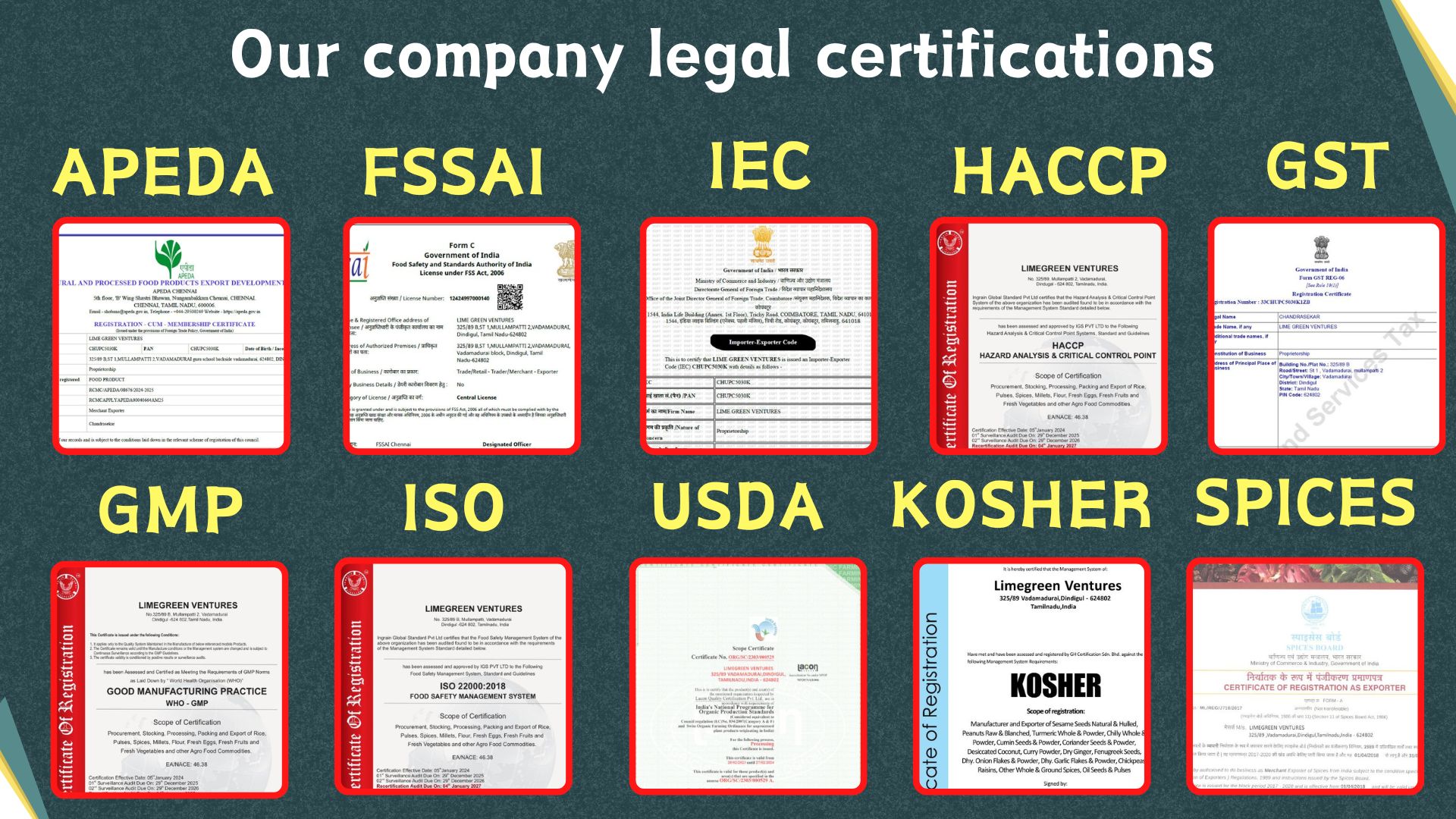 Certifications