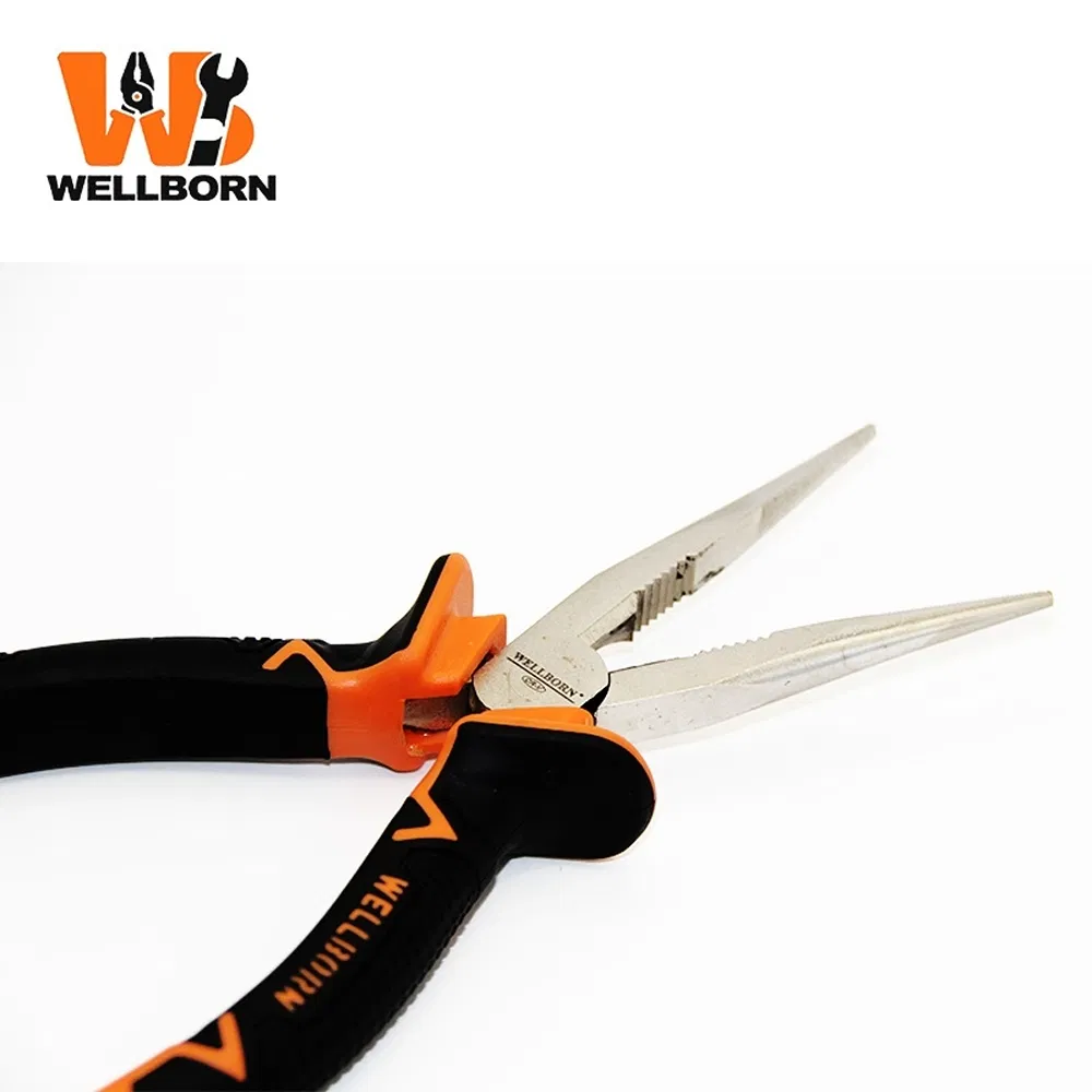 Heat-Insulated a-002 Needle Nose Chrome Vanadium Steel Pliers for Furniture Assembly