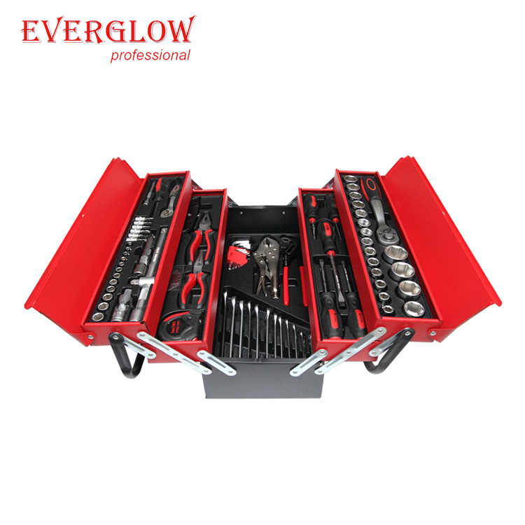 158pcs Professional Grade All-in-One Tool General Household Hand Tool Set Kit With Plastic Toolbox Electricians Tools For Gift