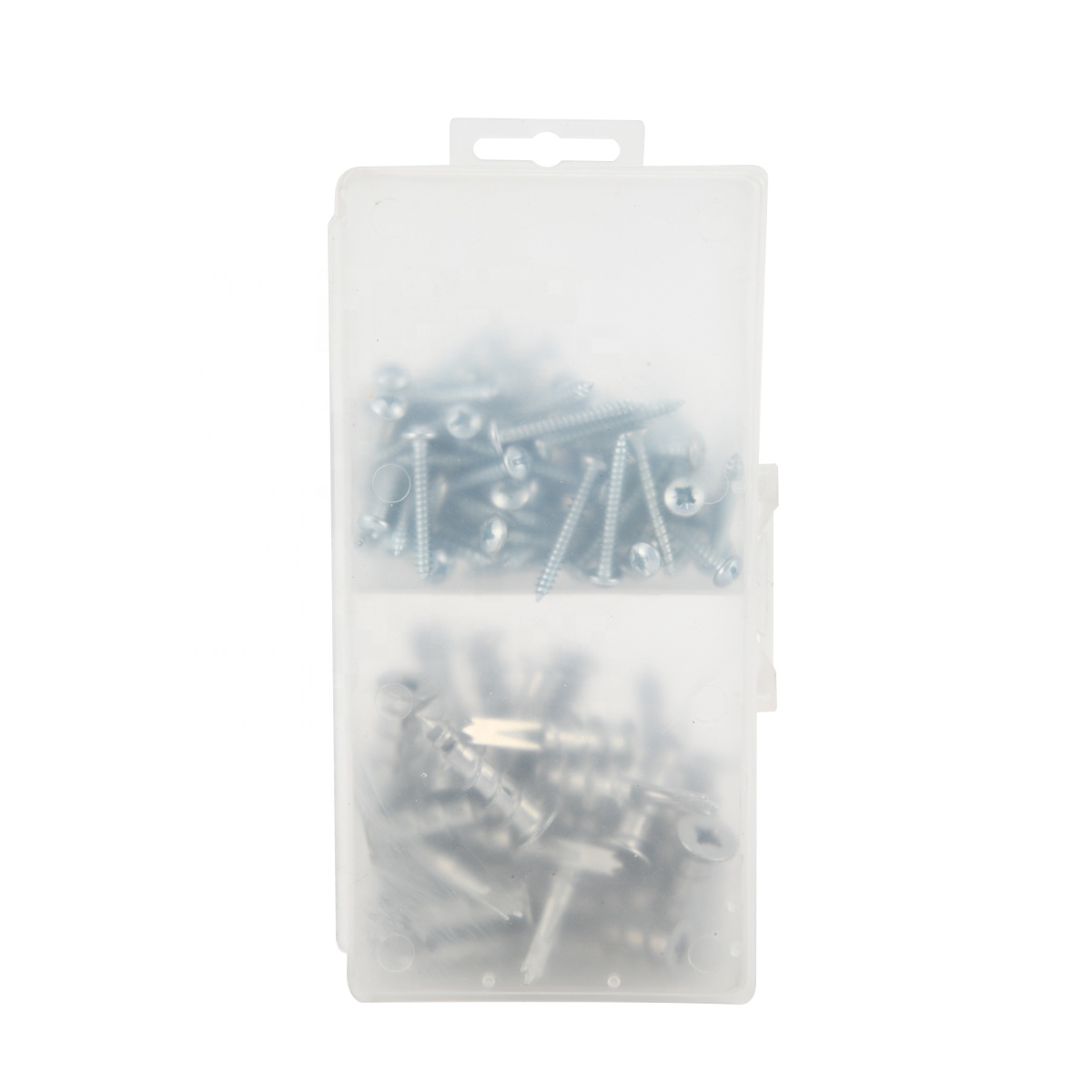 Self-drill Plasterboard Plug Wall Zinc Anchor Kit with Screws Bright Zinc Plated 50pc Set for Drywall