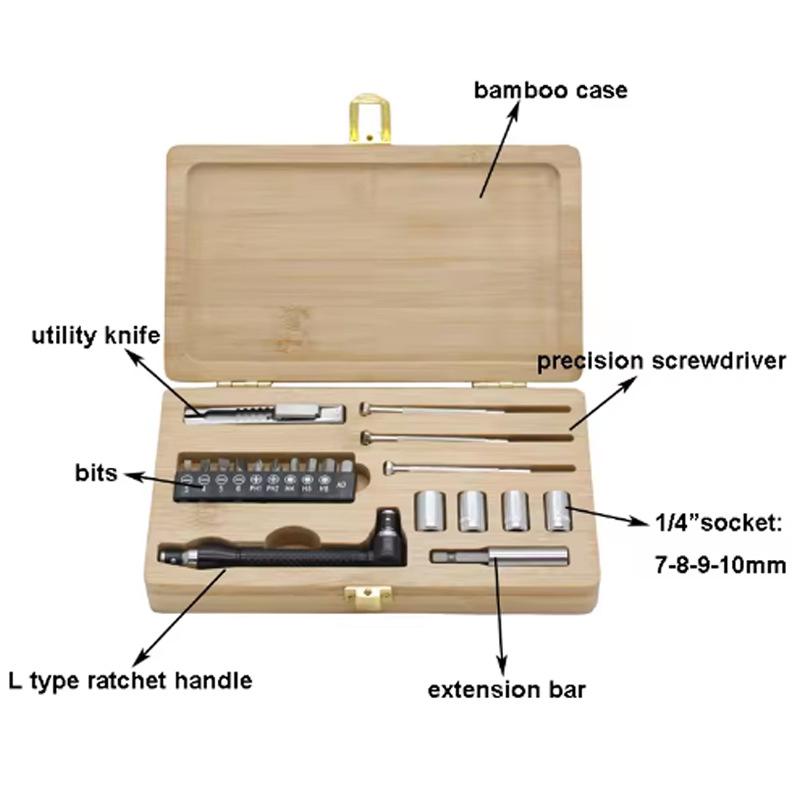 Interchangeable Bits Multi-Function Custom Logo Handyman Home Repair Tool Set