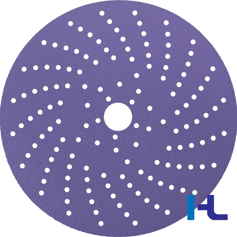 Premium Wet and Dry Waterproof Purple 6" 150mm P80-P2500 Hoop and Loop Film Polishing Abrasive Sand Sanding Sandpaper Disc for Wood Metal Car Like 737u
