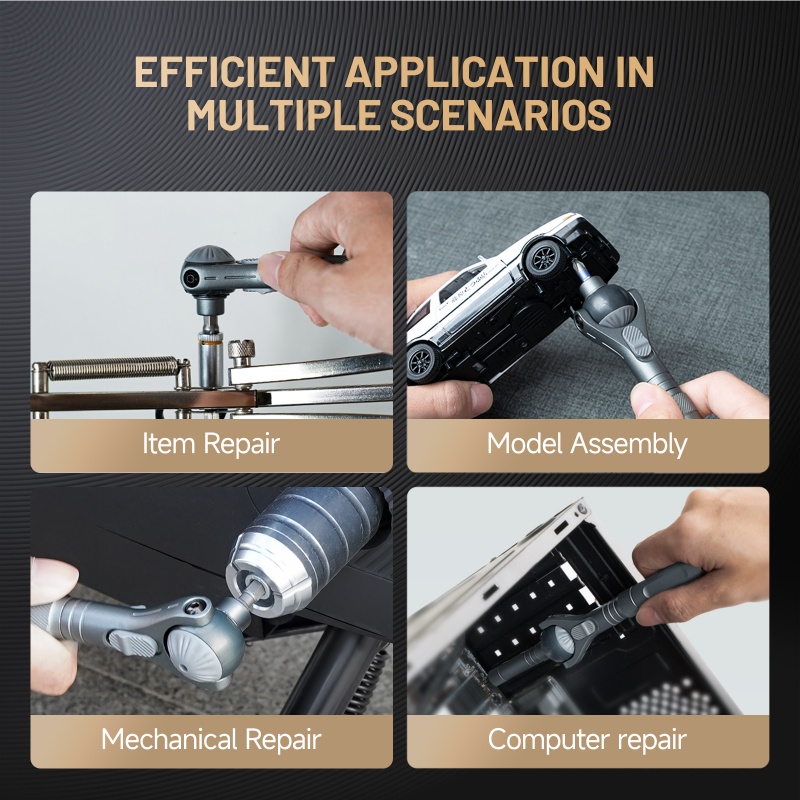 Multi-functional 40-in-1 Professional Ratchet Screwdriver Wrench 180 Swivel Head 45-Tooth Ratchet 8 Combination Modes DIY OEMODM