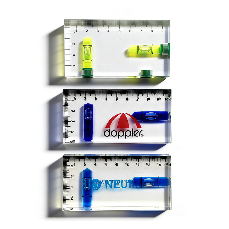 Fully Transparent Two-way Integrated Mini Level, Horizontal Bubble, Household Water and Electricity Multi-purpose Tool