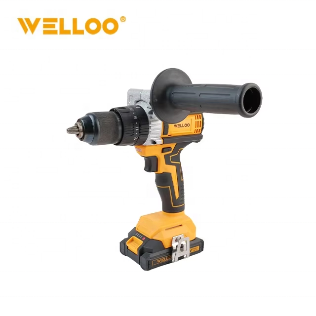 WELLOO Li-ion Battery Brushless Motor Cordless Electric Impact Drill Power Tools Combo Set for Home Repairs DIY
