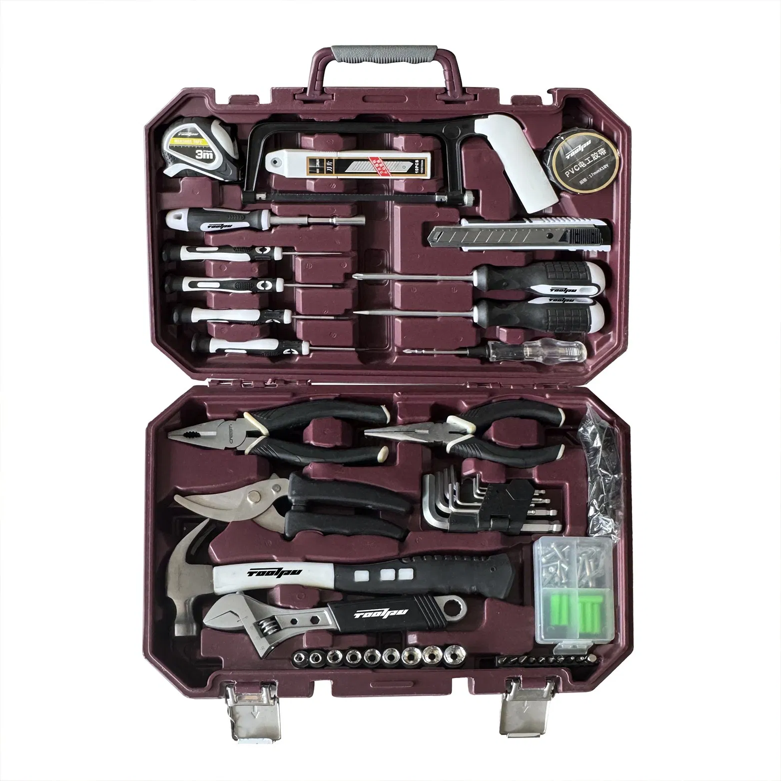 82-Piece Household Tool Kit Opened