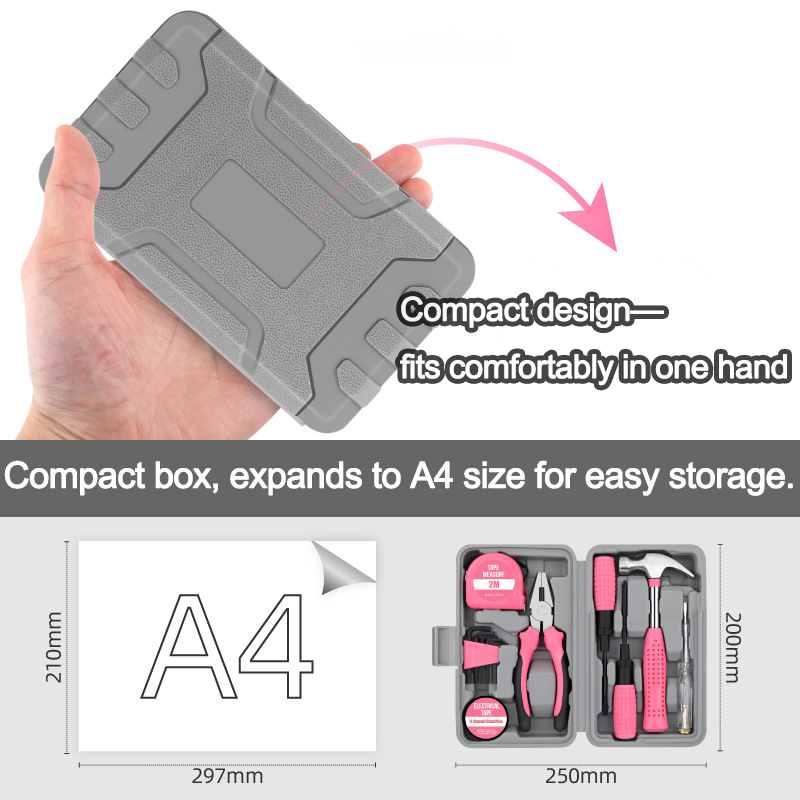 DIY &amp; Home Repair Tool Kit with Screwdrivers, Wrenches, Pliers-Protective Hard Case Included