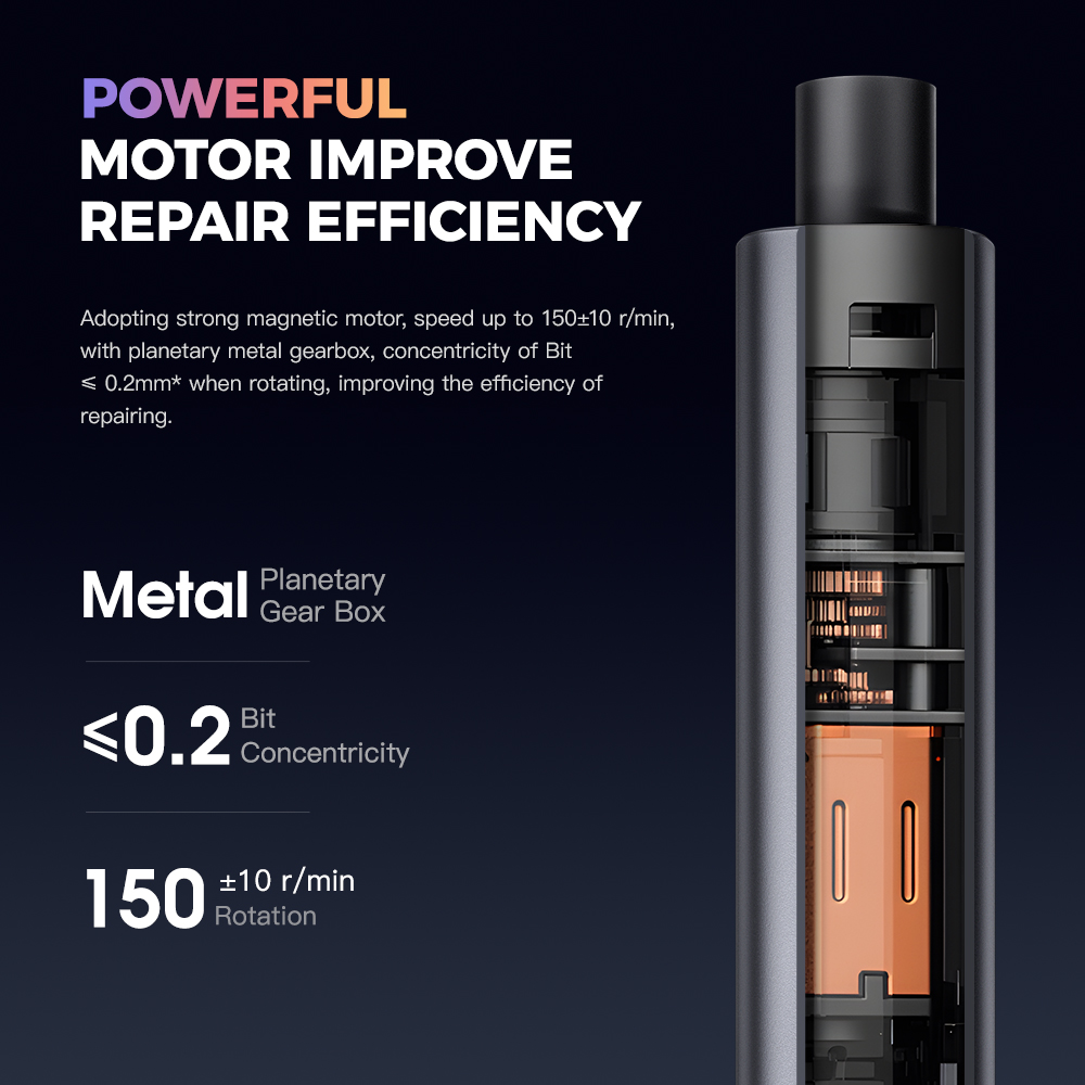 3.7V Mini Electric Torque Settings 56-in-1 Electric Precision Screwdriver Set LED Lights Tweezer Repair Tool Kit for IPhone