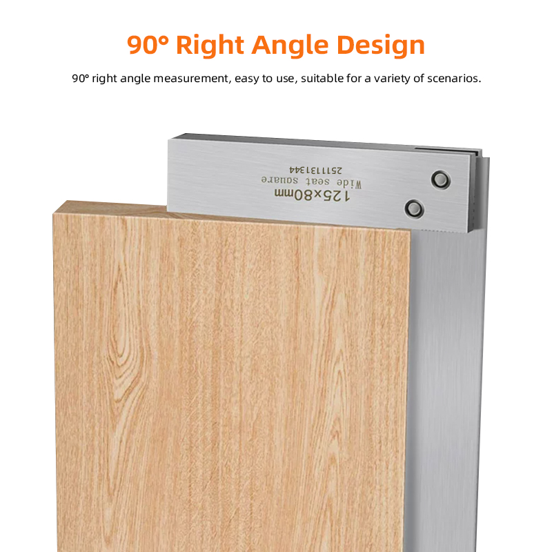 Carbon Steel 90 Degree Ruler Carpentry Angle Measuring Woodworking Tool Wide Base Square