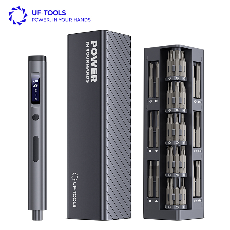3.7V Mini Electric Torque Settings 56-in-1 Electric Precision Screwdriver Set LED Lights Tweezer Repair Tool Kit for IPhone