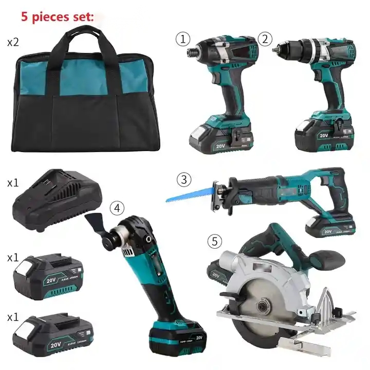20V Lithium Battery Operated Hand Tool Sets Household Power Tools Combo Kits