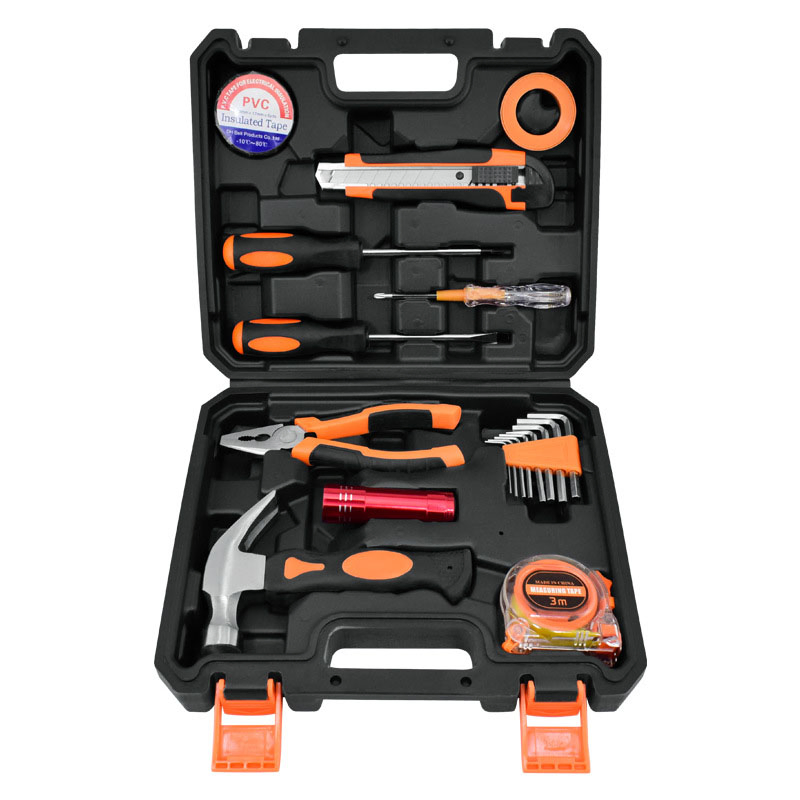 Professional Plastic Cases Storage Packing Home Use General Household Maintenance Hand Tool Kit DIY Tool Box Set