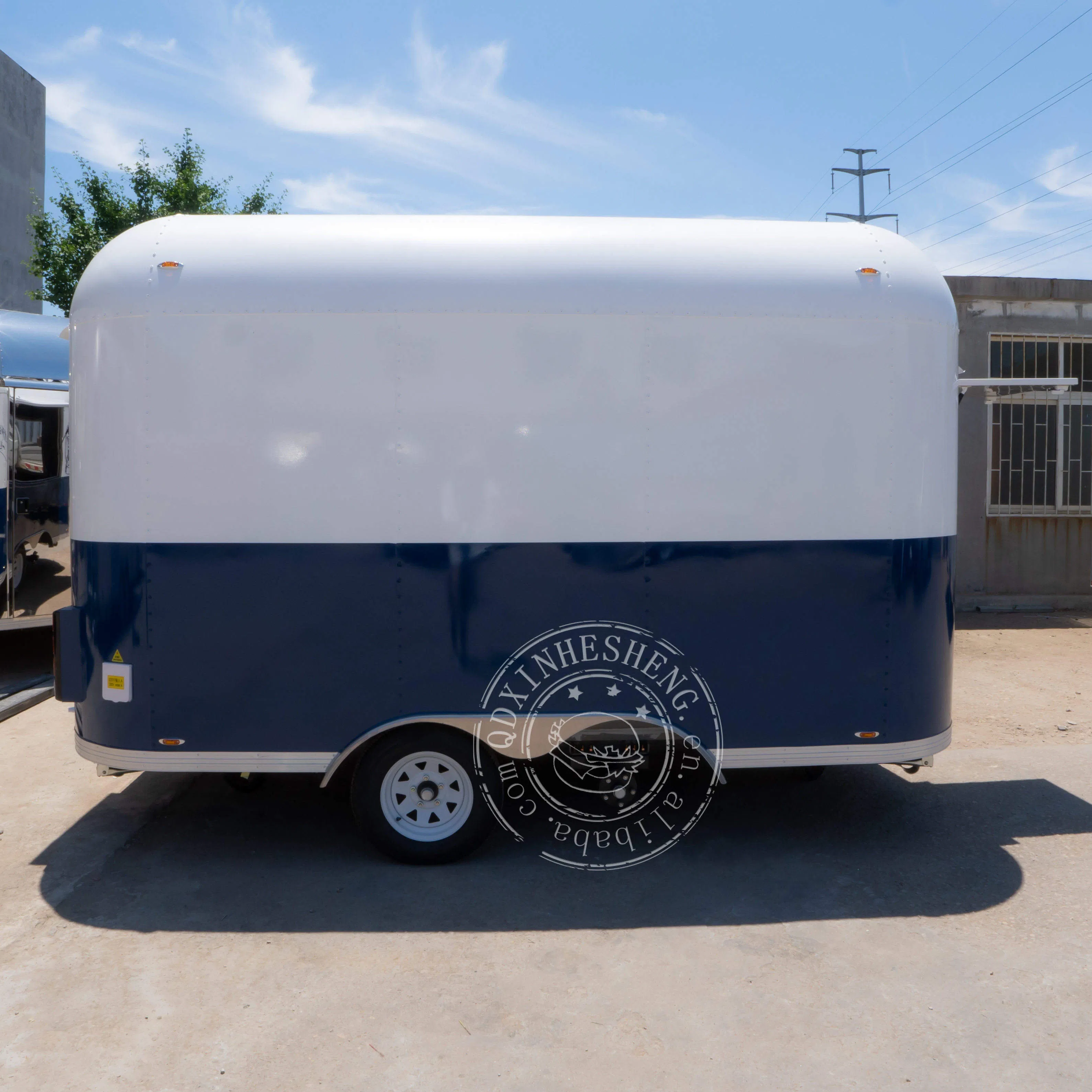 Seahisun Stainless Steel Hot Dog Pizza Food Trailer Cart