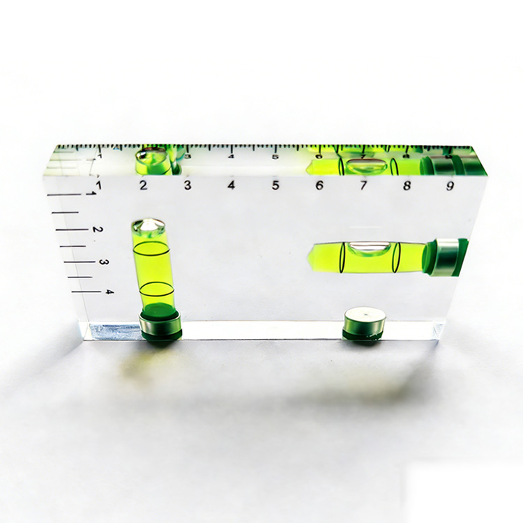 Fully Transparent Two-way Integrated Mini Level, Horizontal Bubble, Household Water and Electricity Multi-purpose Tool