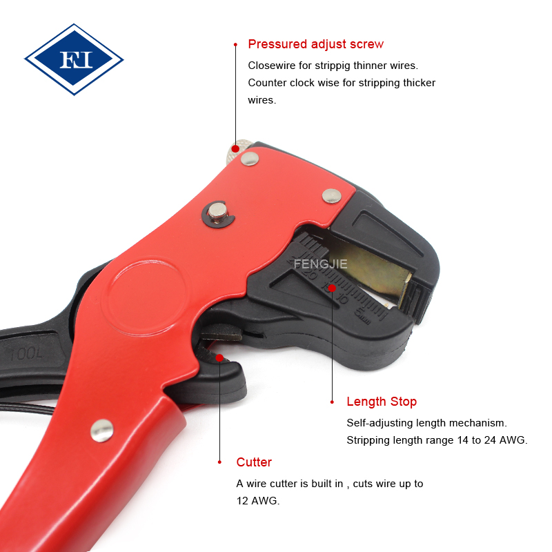 2 in 1 Automatic Wire Stripping Tool and Wire Stripper Tool for Flat Ribbon Wire and Electrical or Automotive Repair