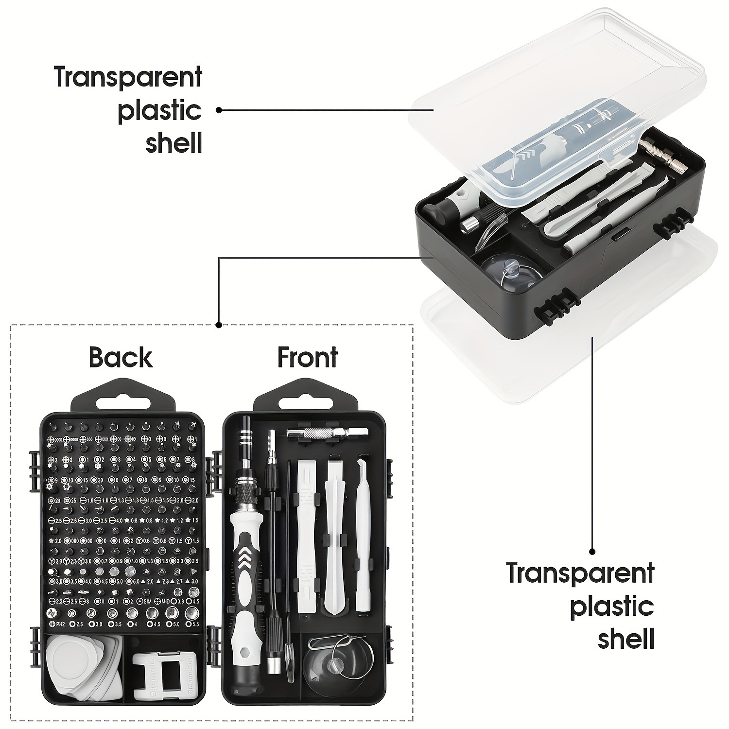 115-in-1 Screwdriver Set With Strong Magnetism, High Hardness, Multi-functional Disassembly Tools