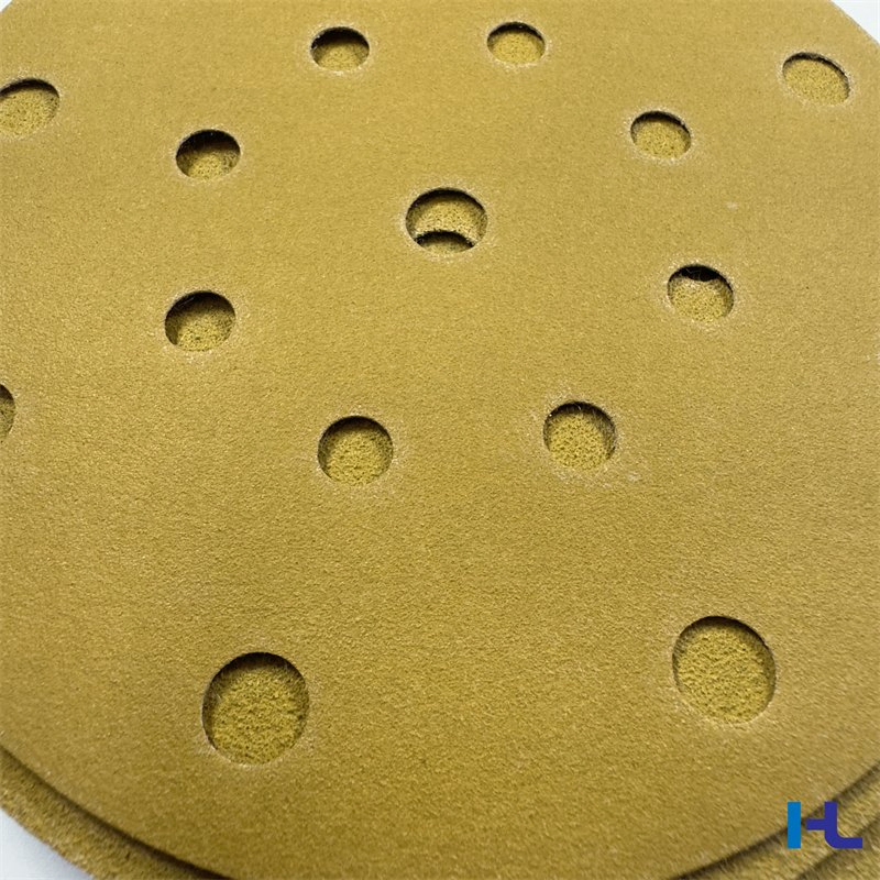 150mm 125mm 6hole 8hole Golden Yellow Abrasive Sand Sanding Disc Paper Like 3m 236u