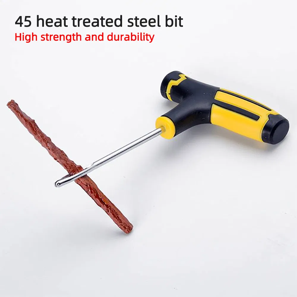 Car Tire Repair Tool Kit Set with Plastic Case for Emergency Puncture Air Leaking