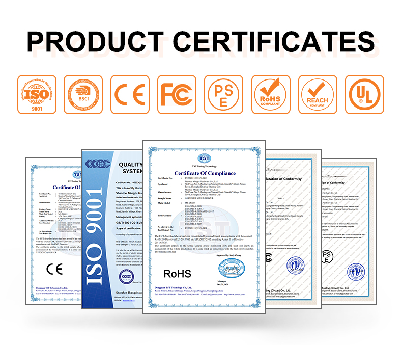 Product quality certifications