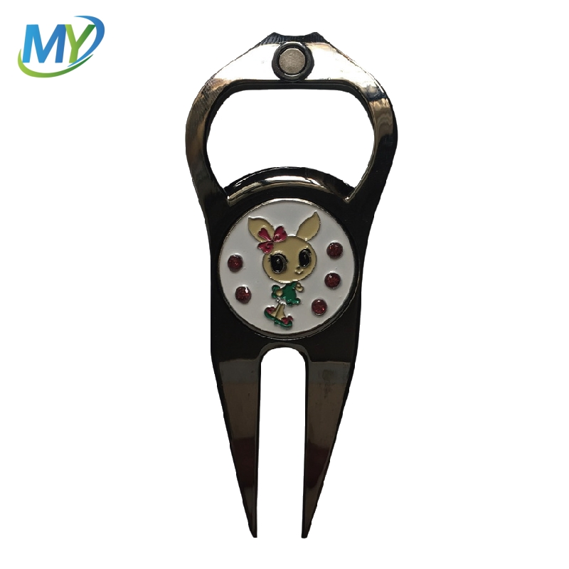 Custom Golf Magnet Divot Multi Function Tool Bulk Golf Divot Repair Tool with Ball Marker