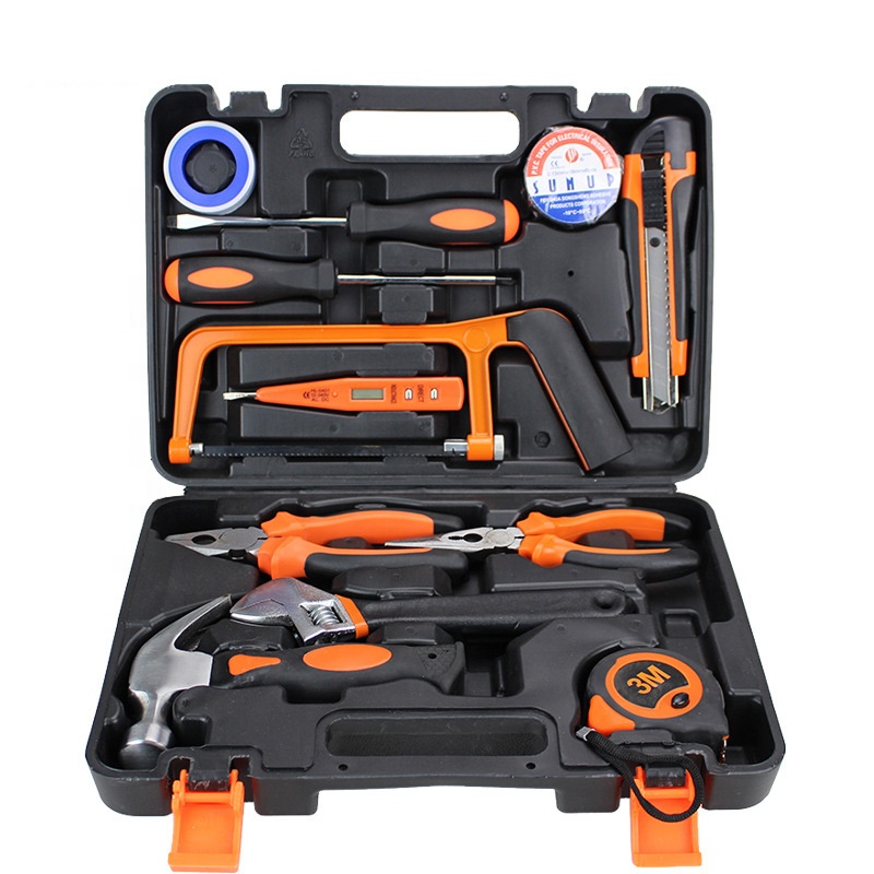 13PCS Professional Household Tool Set Portable Hand Tool Kit with Storage Case for Daily Home Maintenance and DIY Repair Tasks