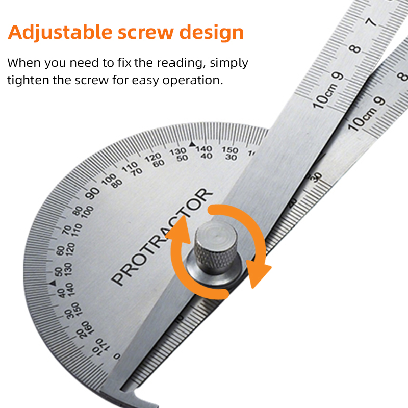100mm 150mm 300mm Single Arm Double Arm Stainless Steel Adjustable Angle Finder Ruler Protractor