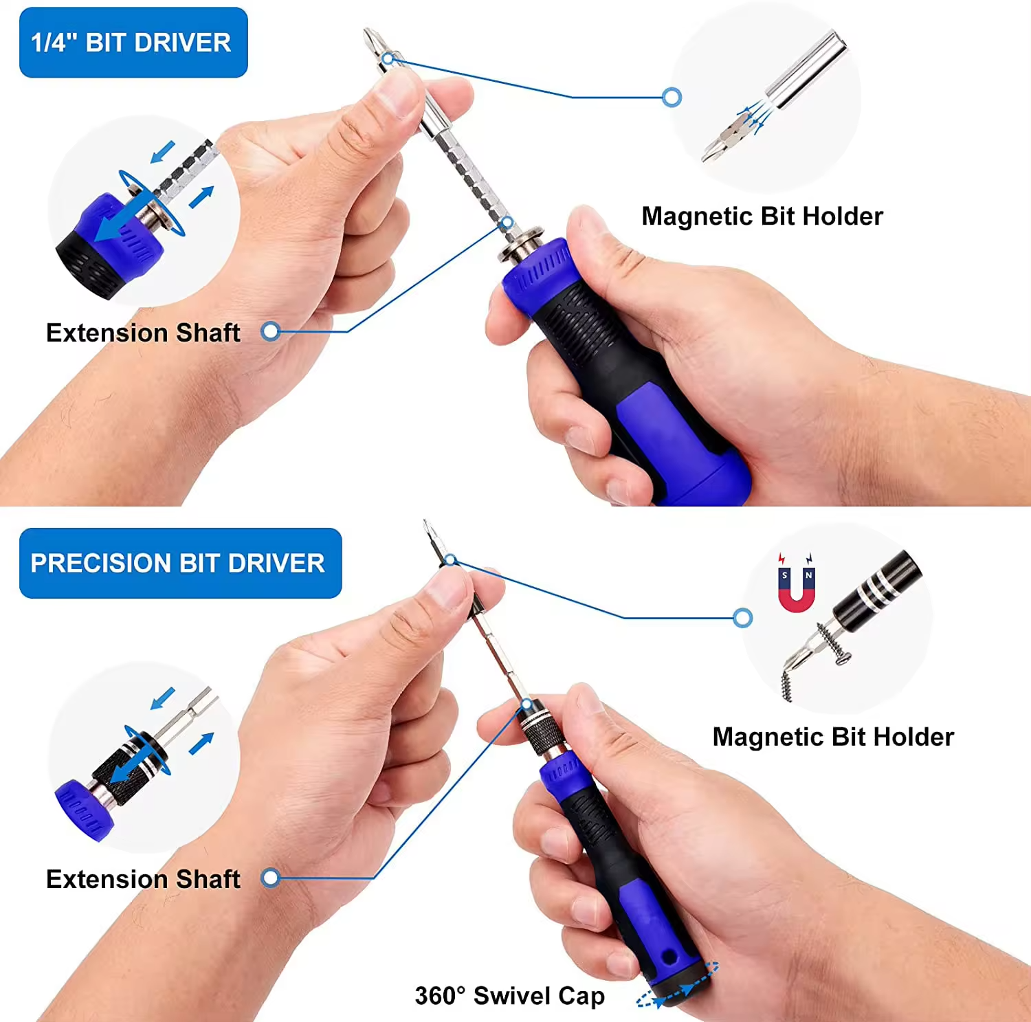 191-Piece Precision Screwdriver Set, Multi-Bit Repair Kit with 1/4" Nut Driver for Electronics &amp; Home Improvement