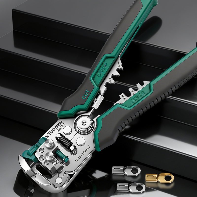Automatic Cable Wire Stripper, Multi-Function Electrician Crimper, Self-Adjusting Cutter Electrical Wire Repair Tool