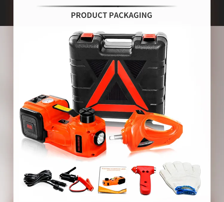 Electric Car Vehicle Repair Jack / Power Wrench / Tire Changing Tools Kit Car Emergency Kit