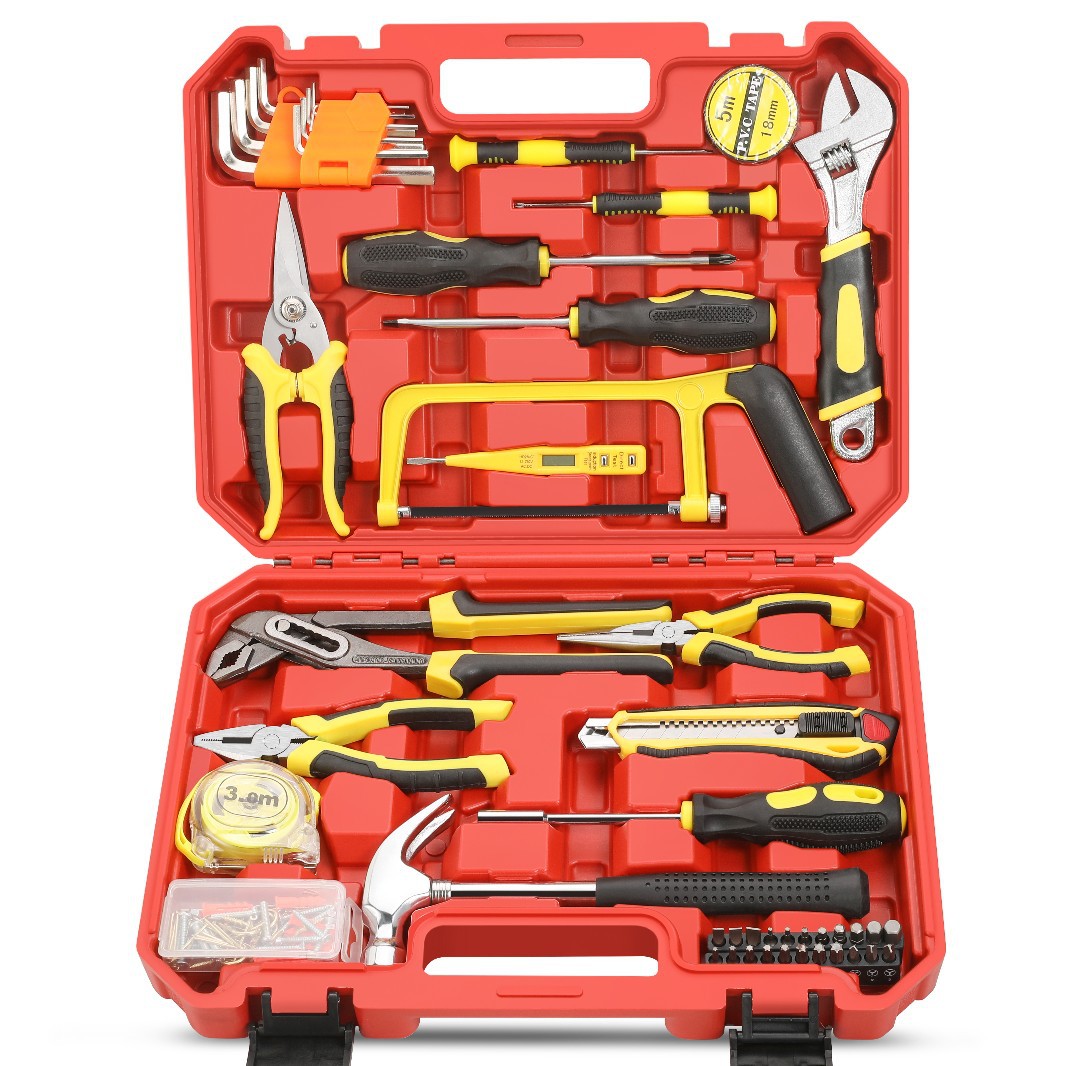 125-Piece OEM Steel Household Tool Set Auto Repair Multi-Functional Hand Tool Box with Hard Case for DIY Daily Maintenance