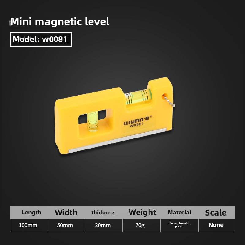 Power Lion Industrial-Grade Mini Household Aluminium Alloy Spirit Level High Precision Multifunctional Strong Magnet Measurement