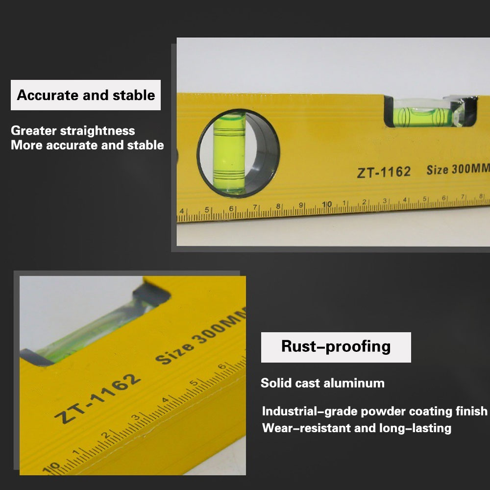 Aluminum Alloy Leveling Ruler 600mm High Precision Multi-Functional Strong Magnetic Thickened Hardened Household Leveling Ruler