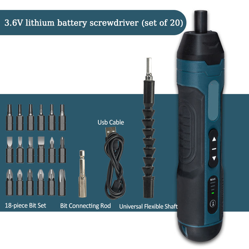 USB Multifunctional Electric Screwdriver Kit 20pcs 200r/min 5Nm Drivers for DIY Repair Tool Mobile Phones Home Appliances