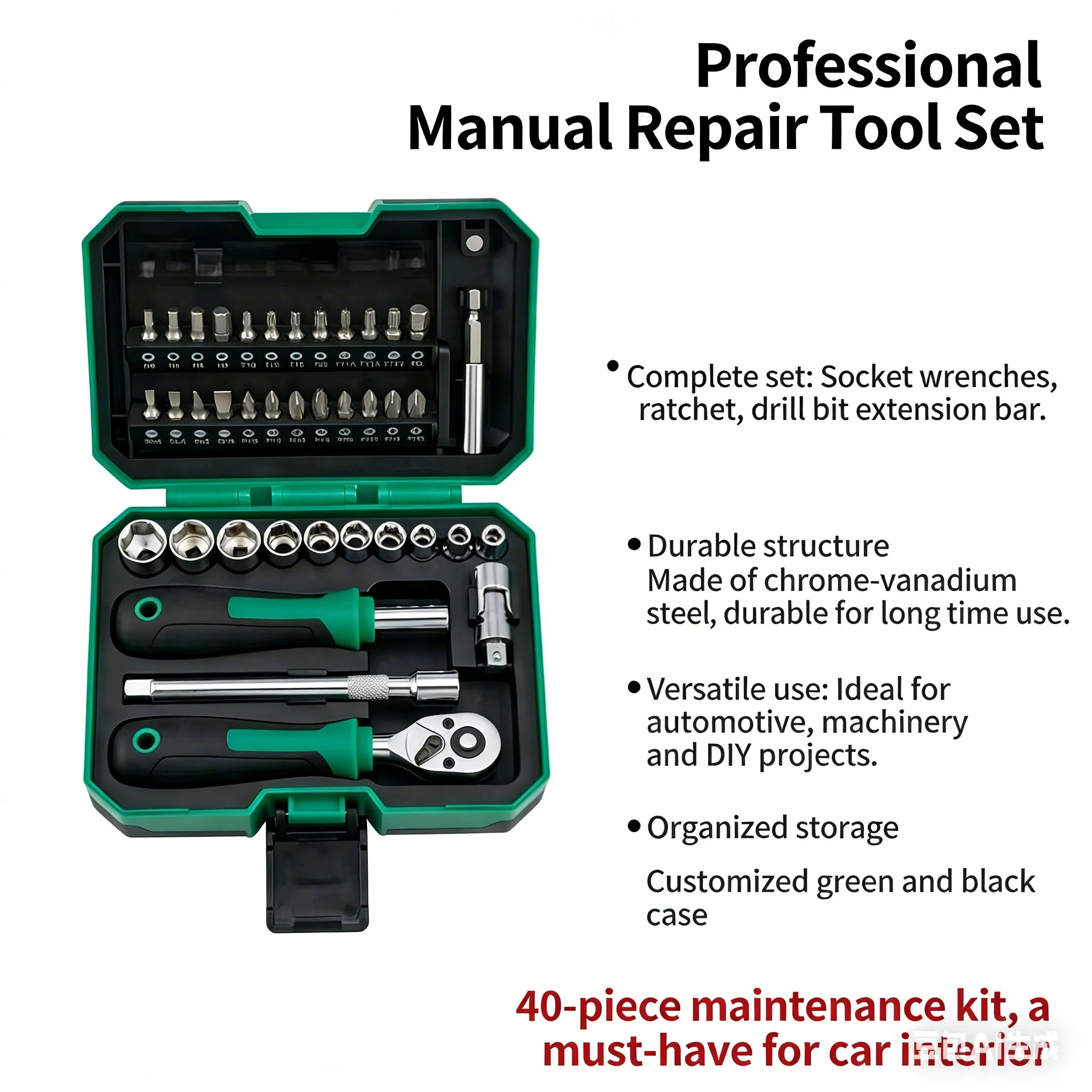 40PCS Multi-Function Ratchet Socket &amp; Screwdriver Bit Set Precision Repair Tool Kit