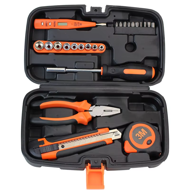 Home Tool Kit 17PCS Household Repair Tool Set With Toolbox Storage Case for Mechanical Repair DlY Home Maintenance