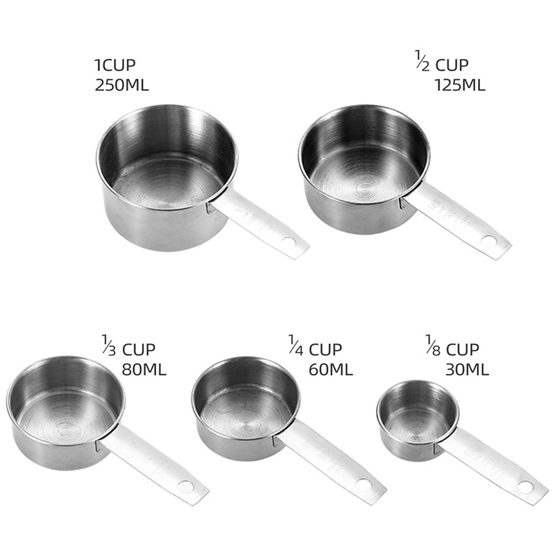 Measuring Spoons Stainless Steel Kitchen Tools Measuring Cups Set Spaghetti Measurer Seasoning Spoon with Leveler Scoop/Clip