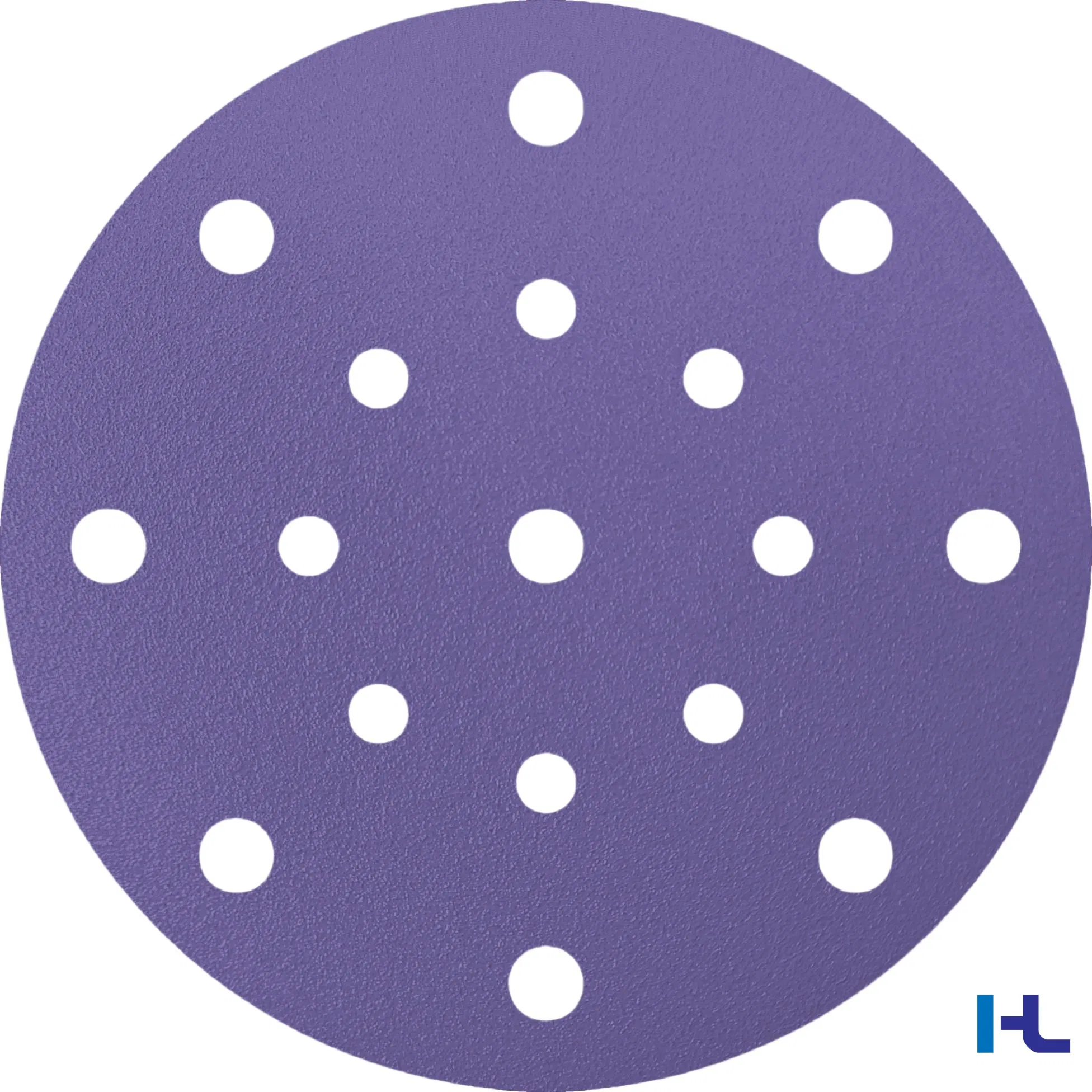 125mm 150mm 5inch 6inch White Yellow Purple Ceramic Hook and Loop Psa Sand Abrasive Sanding Paper for Paint, Metal Automotive Car