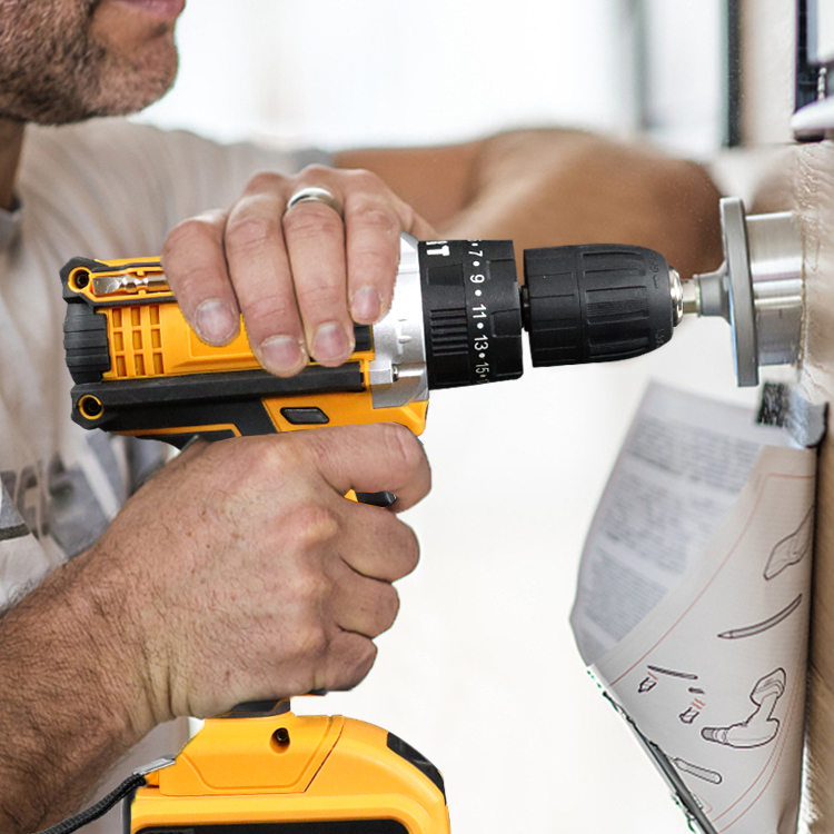 Cordless Wireless Impact Drill Set 10mm 35Nm 12V 21V Portable Electric Power Tool for DIY Home Repair and Household Projects