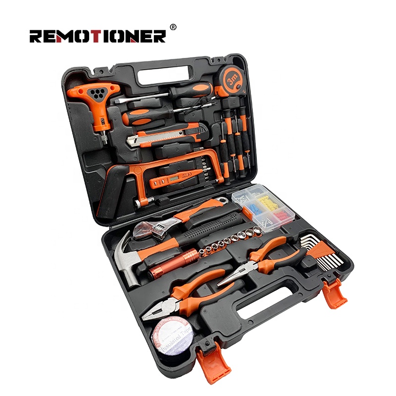 46pcs Customized General Household Hand Kit Hardware Safety Repair Tool Set with Black Tools Set Box