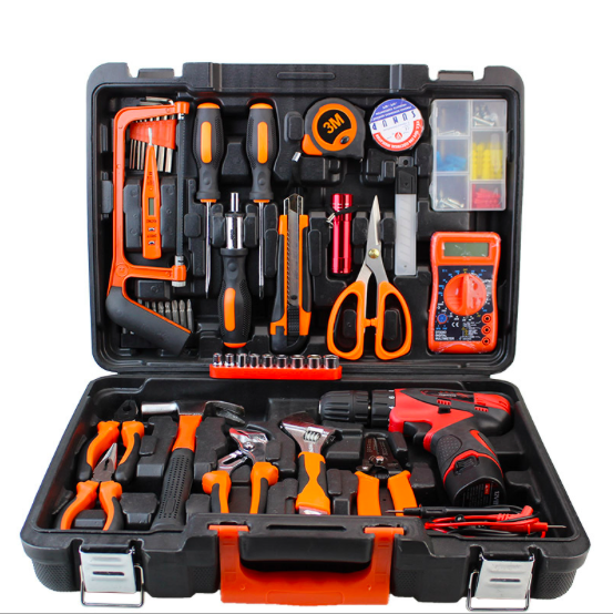 General Household Hand Tool Kit with Plastictool Box
