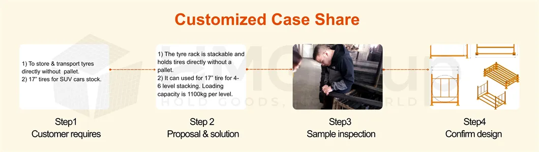 Heavy Duty Stacking Detachable Portable Steel Truck Tire Rack Storage System