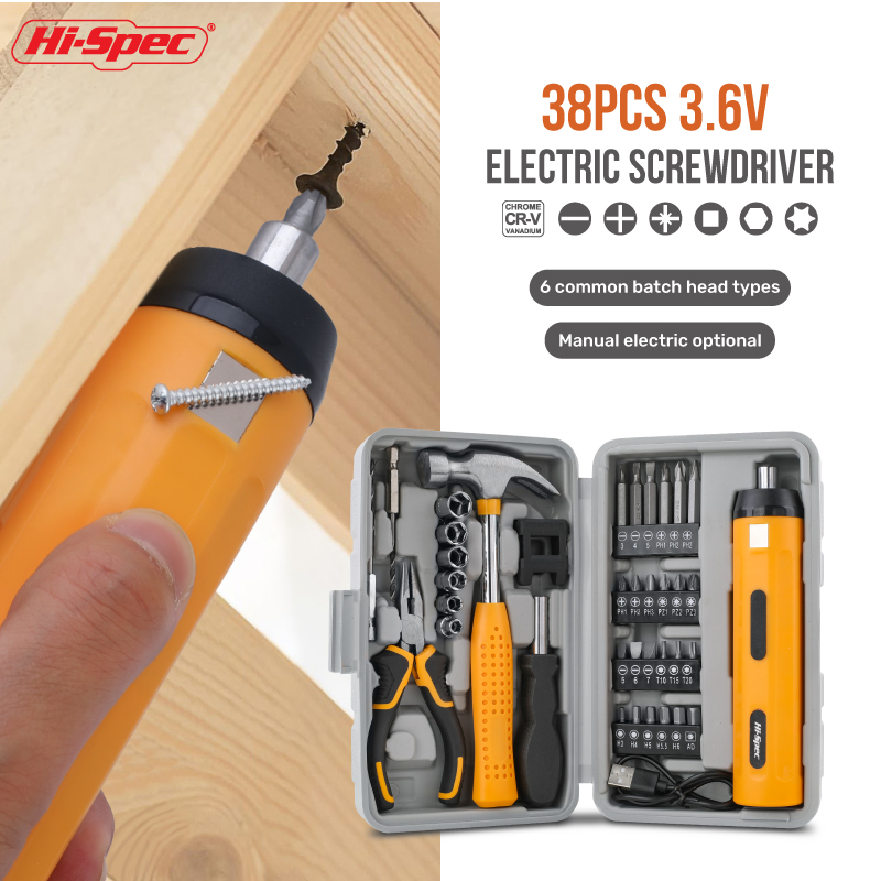 Hot-Sell 3.6V USB Electric Screwdriver Kit Mini Portable DIY Home Repair Tool Set for Mobile Phones Computers Drones OEM