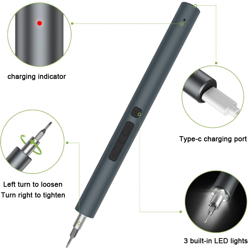 28 in 1 Portable Small Home Pc Toy Cordless Pen Type Precision Electric Screw Driver Screwdriver Set
