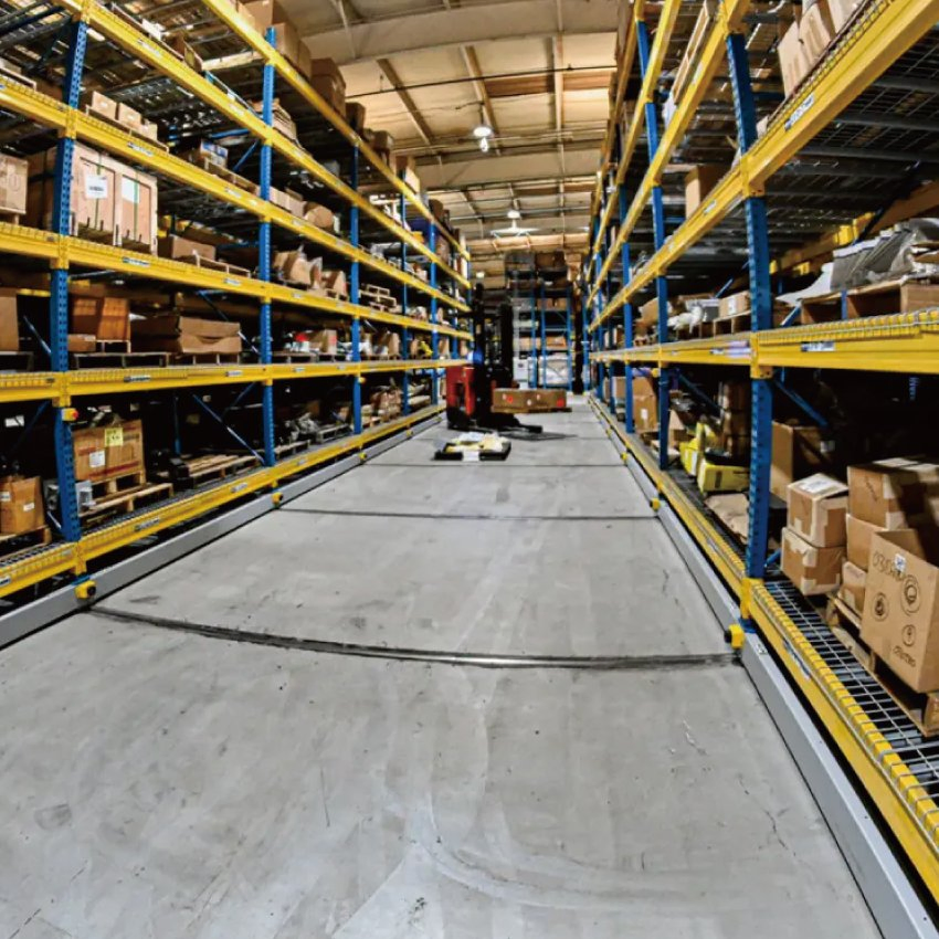 Industrial Warehouse Electric Mobile Racking Systems for Quick Rotation