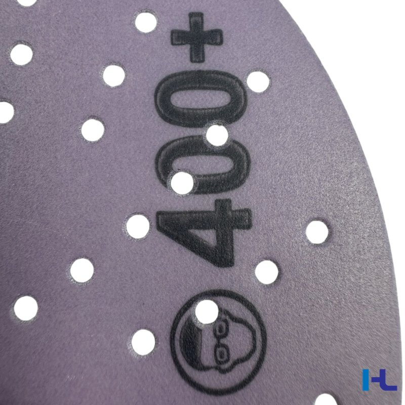 Multiple Holes 150mm 6 Inch Purple Film Backing Hook and Loop Ceramic Polishing Abrasive Sand Grinding Sanding Disc for Paint, Deburring, Rust, Metal P80