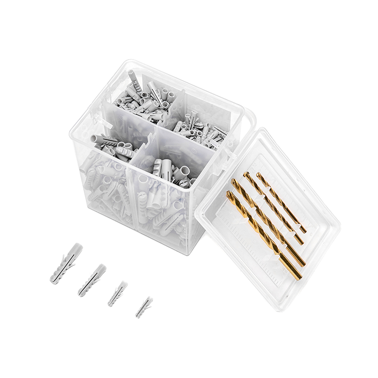 Heavy Duty Plastic Drywall Anchor Kit with Drill Bits | Complete Wall Anchors and Screws Set for All Wall Types 25 Lbs Capacity