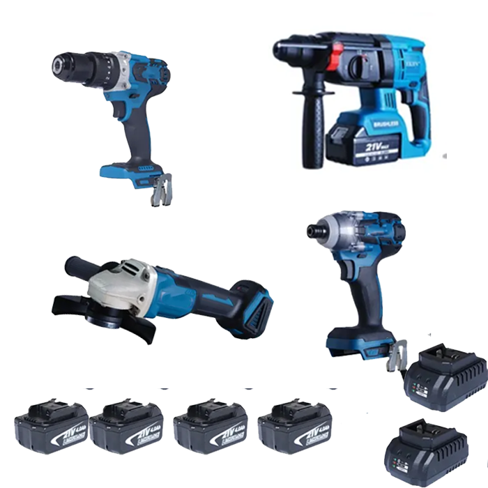 OEM ODM 21V Li-ion Battery Electric Cordless Pro Carpenter Woodworking Tool Set DIY Woodworking Combo Kit with Hard Case