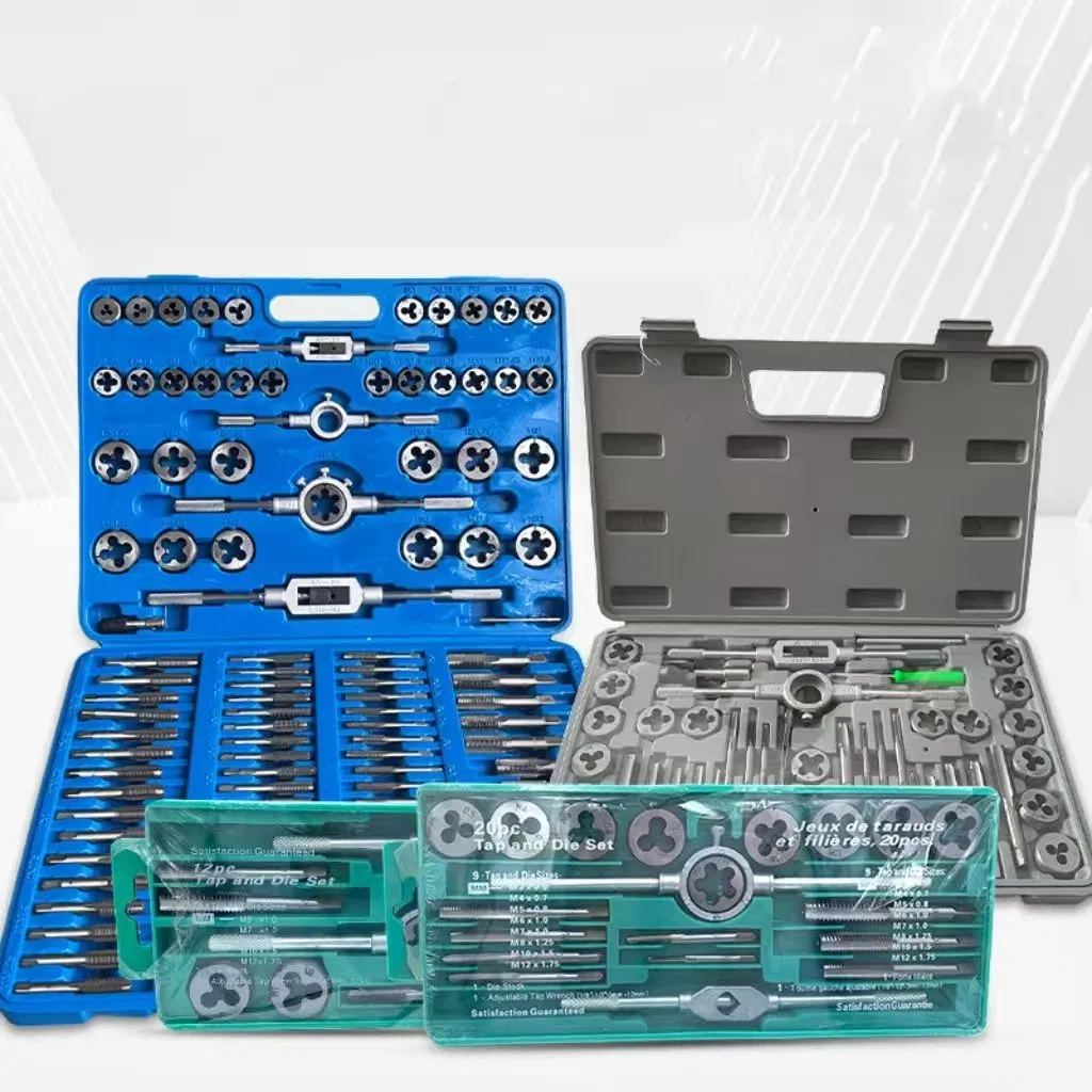Hand Tools Thread Repair Tool Kit Threading Tap and Die Set M3-M12 Screw Thread Plugs Taper