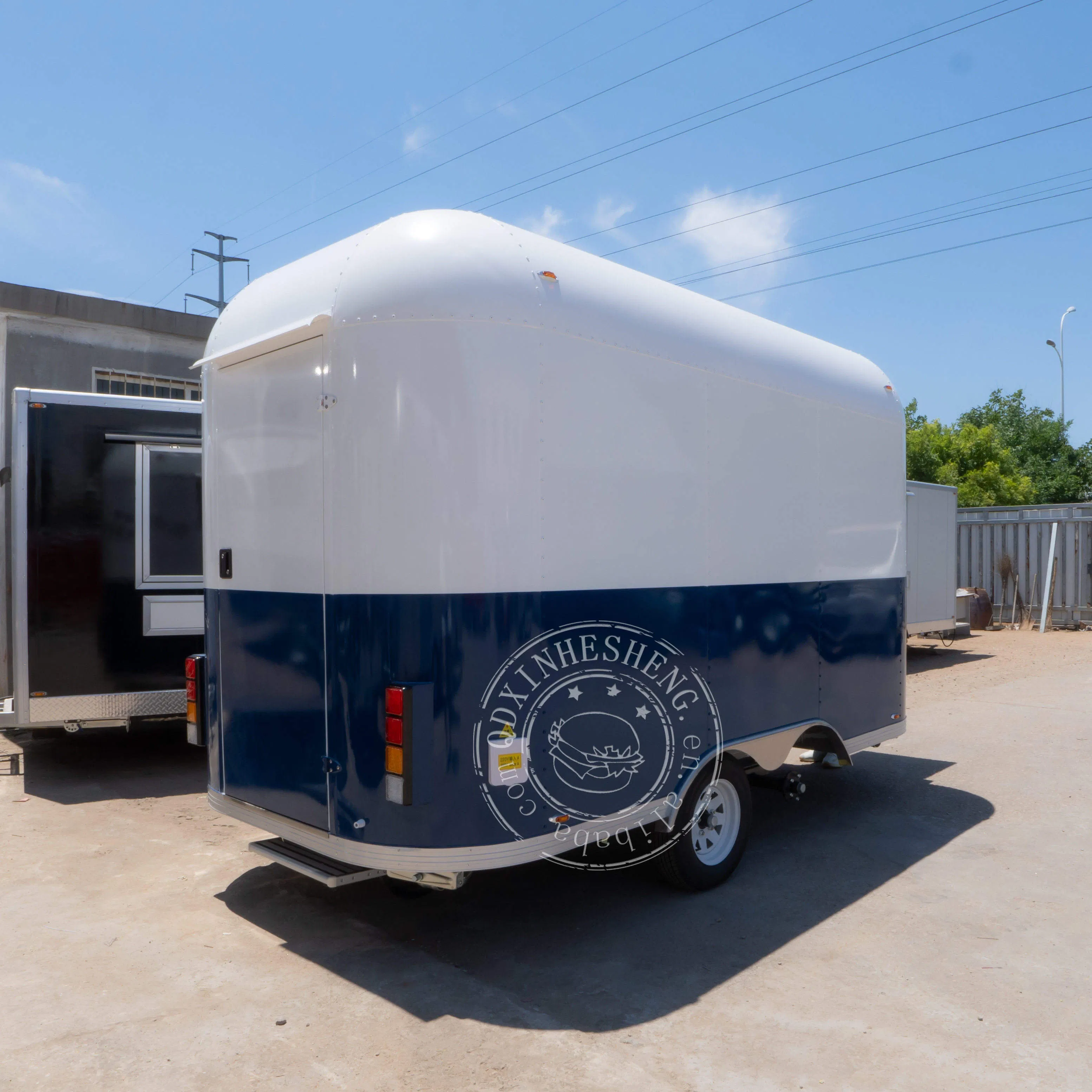 Seahisun Stainless Steel Hot Dog Pizza Food Trailer Cart